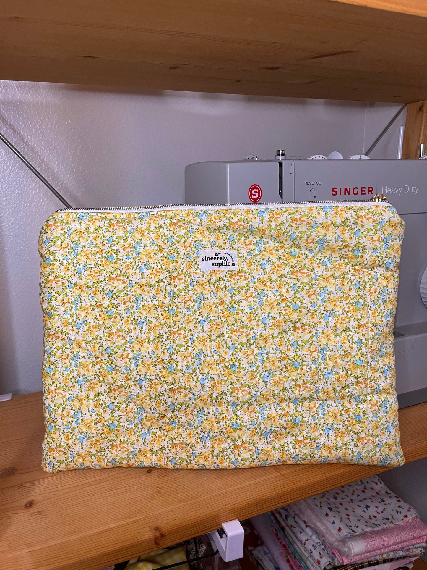 Yellow Floral 13-inch Laptop Sleeve