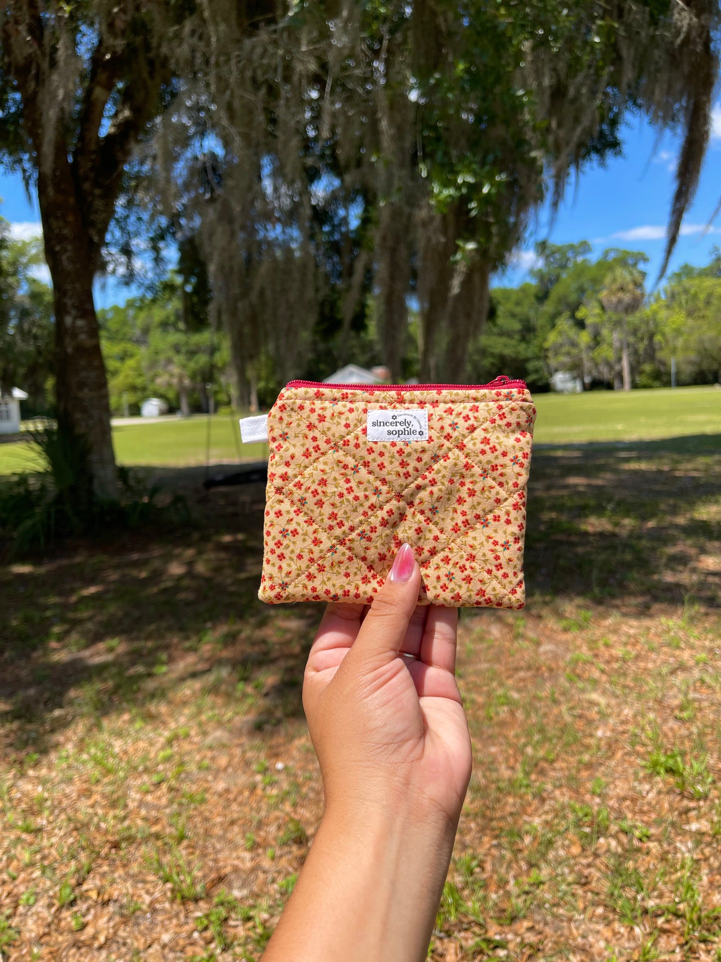 Ruby Floral Keychain Wallet