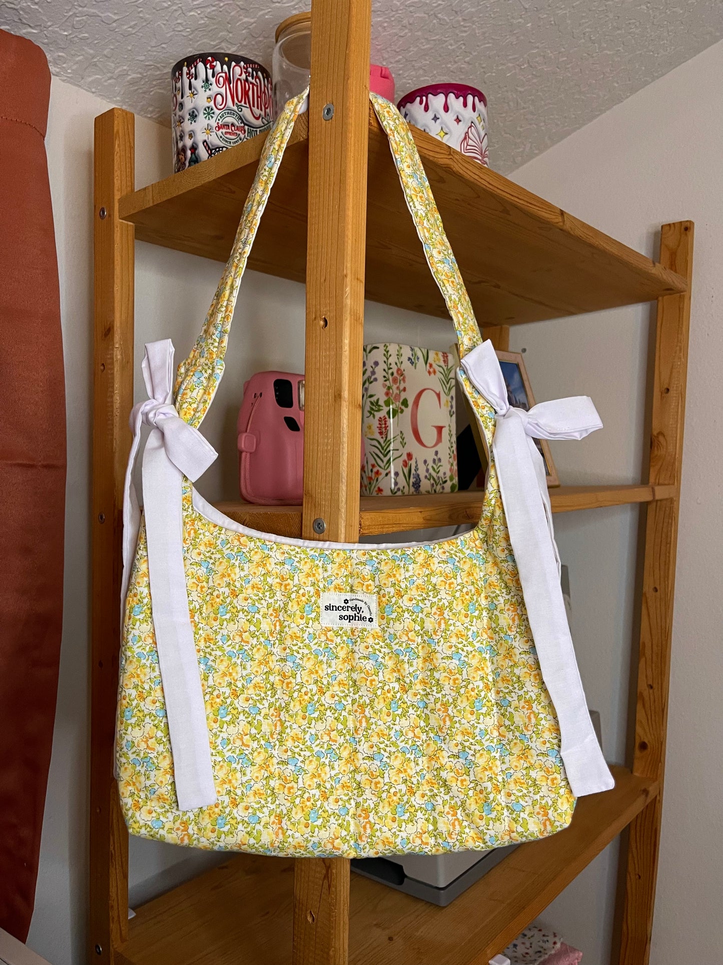 Yellow Floral Slouchy Purse