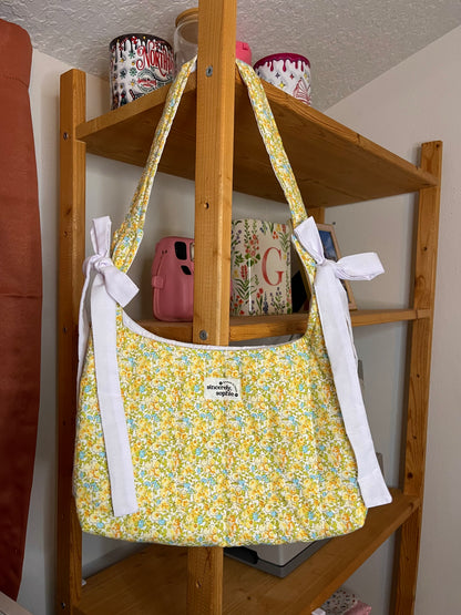 Yellow Floral Slouchy Purse