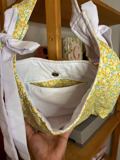 Yellow Floral Slouchy Purse